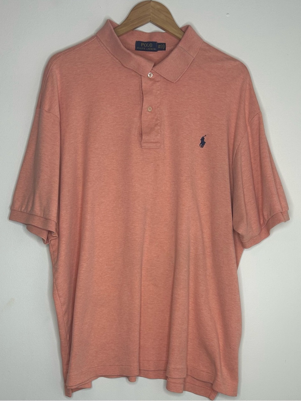 Ralph Lauren Coral Polo with Navy Embroidered Pony